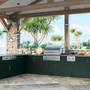 Miami – Emerald Green Outdoor Kitchen Cabinet