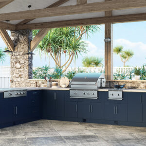 Miami – Sapphire Blue Outdoor Kitchen Cabinet