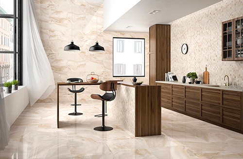Room with Porcelain Marble Tiles Diva Cream