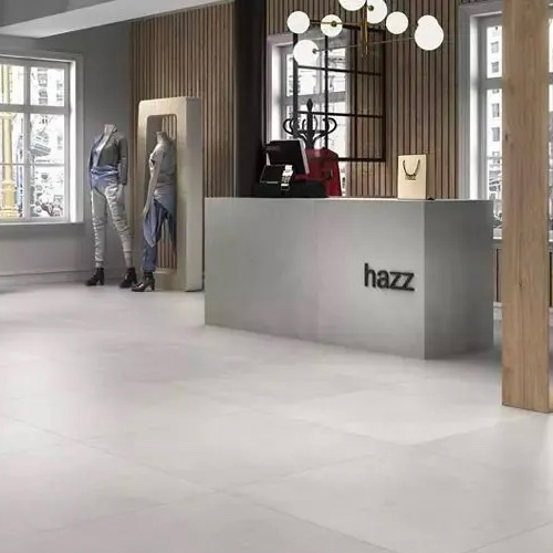 Store with Marble Art White Flooring